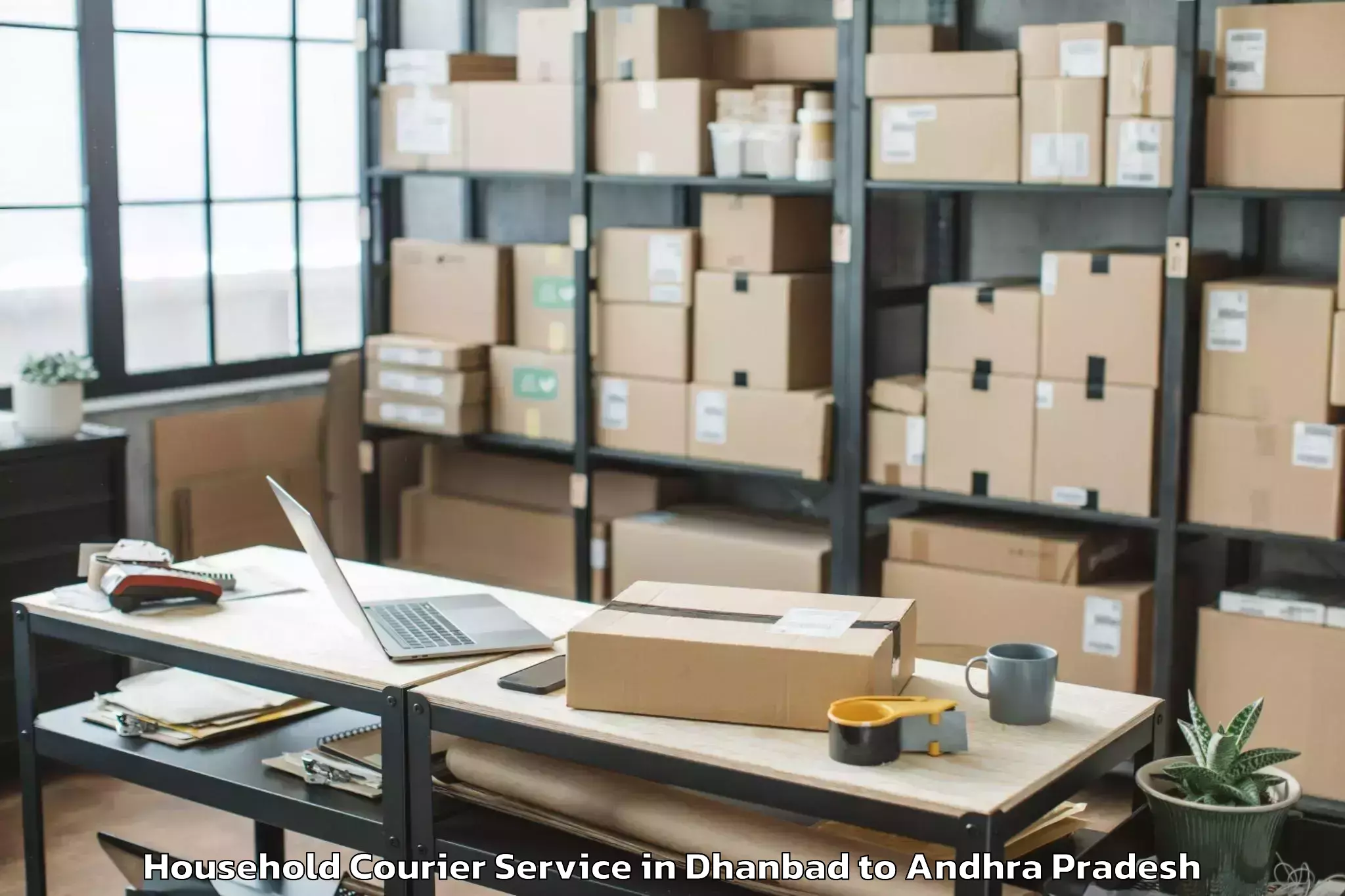 Easy Dhanbad to Nandigam Household Courier Booking